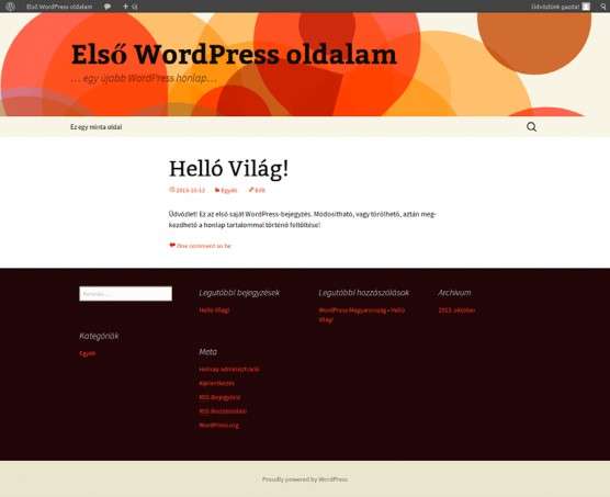 2.1. WordPress, a látogató szemével nézve