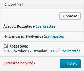 4.1.2.3. Bejegyzés közzététele