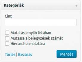 5.4.5. Kategóriák widget