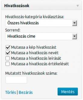5.4.14. Hivatkozások widget