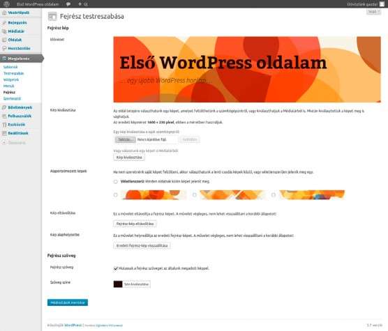 5.6. Fejrész (header)