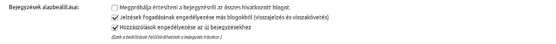 8.5. Bejegyzések/hozzászólások kezelésének beállításai