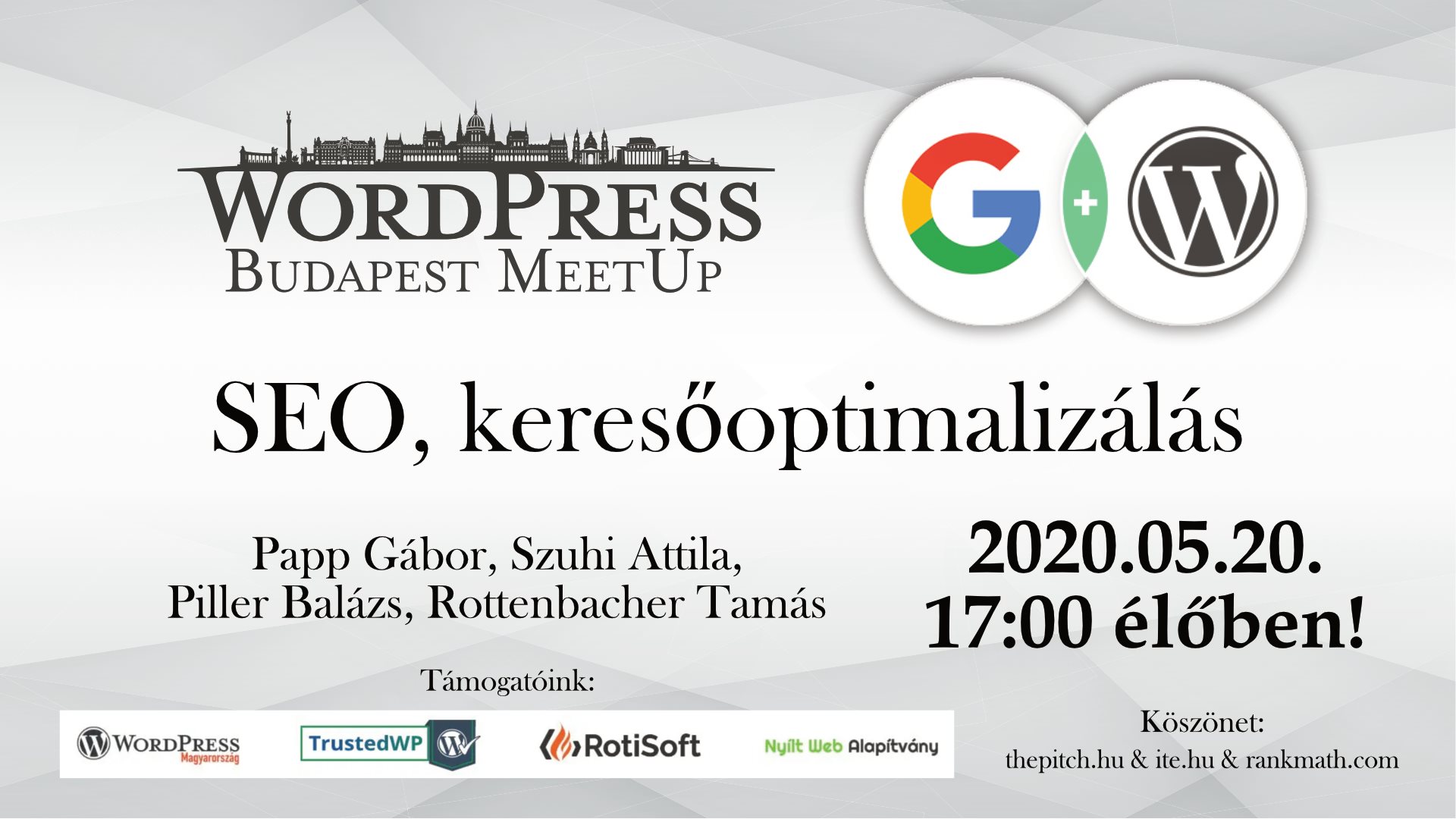 WordPress SEO – A WPMeetUp online ingyenes előadása